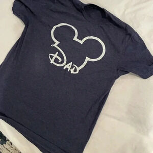 [Disney] Disney Dad Medium Shirt Heather Blue